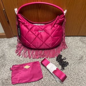 MZ Wallace Quilted Bowery Shoulder - Fuchsia